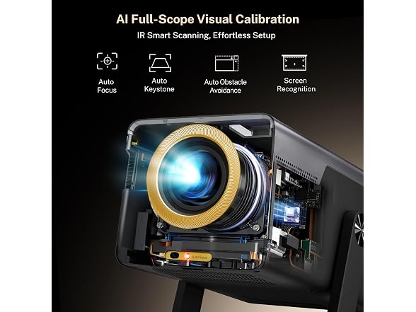 LYNCAST 1080P Smart Projector W/ Android 14 OS