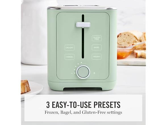 Martha Stewart 2-Slice Toaster Honeydew