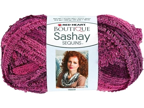 RED HEART Boutique Sashay Sequins Yarn, Fiji