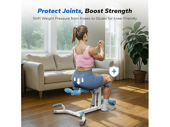 White/Blue Deep Squat Machine