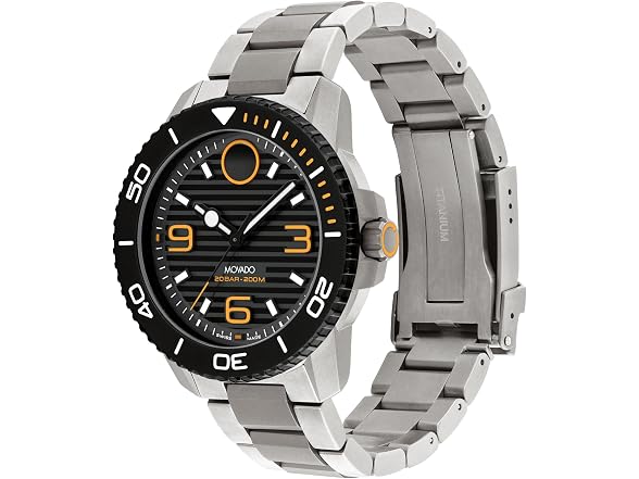 Movado Men's Titanium Black Dial Swiss Made Watch