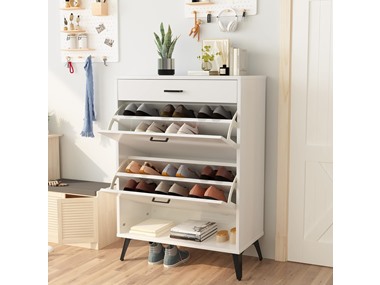 $69.99, Was $189.21, 63% Off! AWQM Shoe Cabinet, White dealfomo