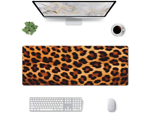 Gaming Mouse Pad, Large Non-Slip Rubber Leopard