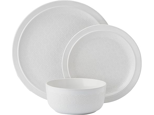 Pfaltzgraff Blooming Meadow 12 Piece Plates Bowls Dinnerware Set