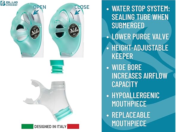 Cressi Orion Dry Dry Snorkels