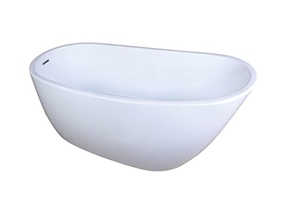 Kingston Brass 59" Contemporary Freestanding Acrylic Bathtub