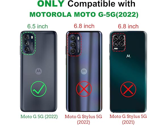 Muntinfe for Motorola Moto G 5G 2022 Case with 2