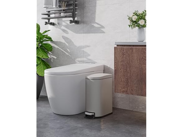 OUTLANE 2.6 Gal / 10L Stainless Steel Kitchen Trash Can Grey