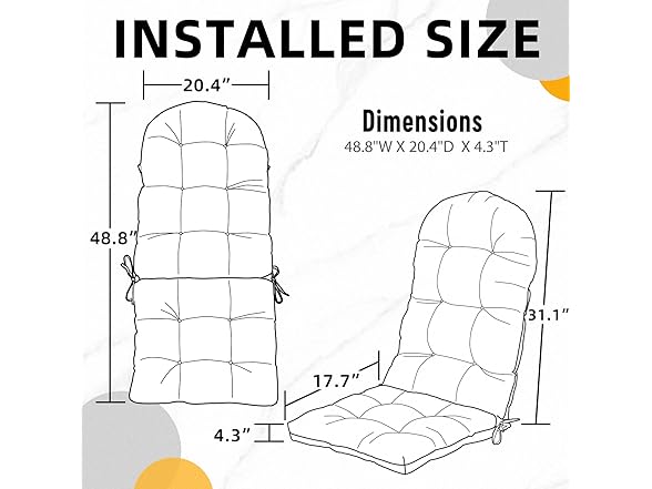 FILUXE Adirondack Chair Cushion