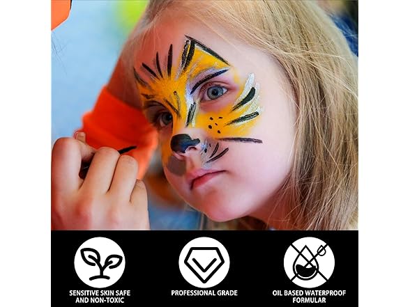 Js2U ZW Halloween Makeup Clown Black Cream