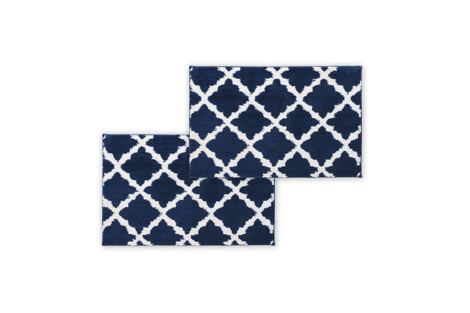 Bibb Home 1-2 Pack Trellis Micro Shag Bath Rugs - Gallery 8
