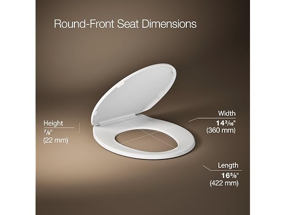 KOHLER K-4775-0 Brevia Round Toilet Seat with Quic