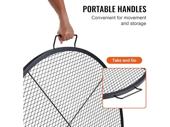 X-Marks Fire Pit Grill Grate, Round Cooking
