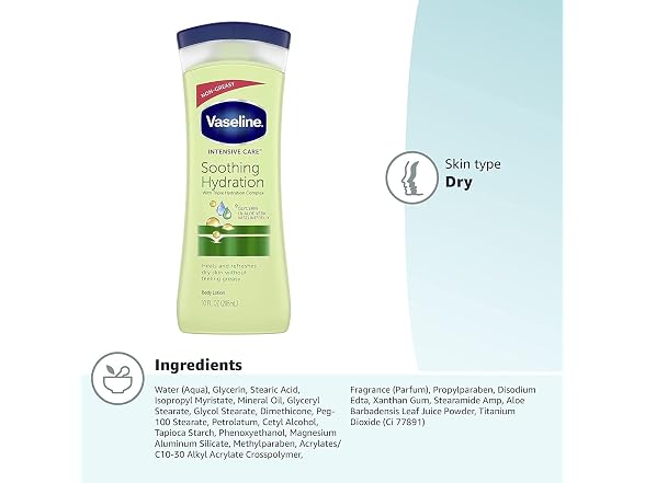 Vaseline Intensive Care Lotion Aloe 10oz