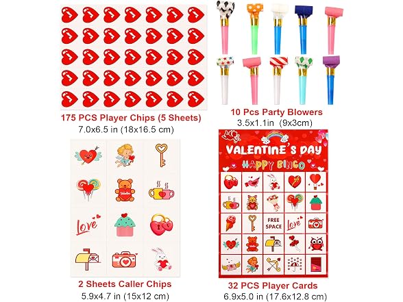 Valentine’s Day Bingo Game for Kids, Bingo Cards