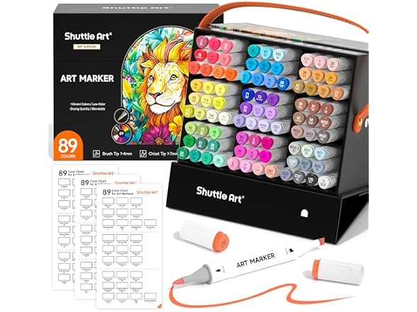 Shuttle Art Brush Tip Alcohol Markers