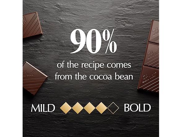 Lindt Excellence 90% Dark Choc Bars 4ct