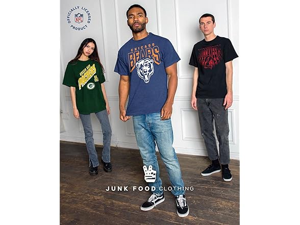 Junk Food Unisex Adult NFL Short Sleeve T-Shirt