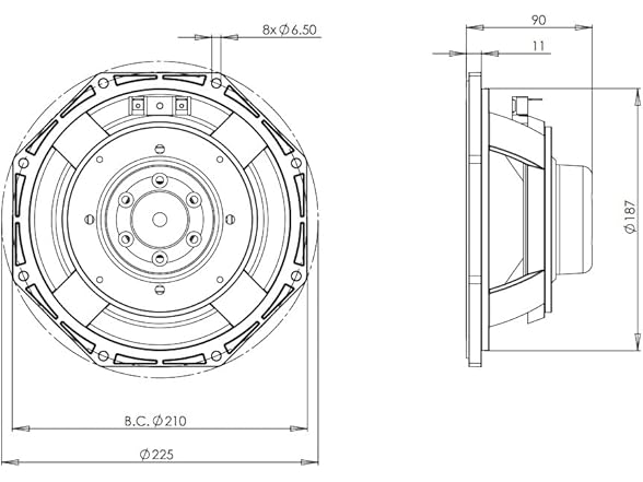 B&C Speakers 8BG51 8-inch LF Drivers Woofer Cone