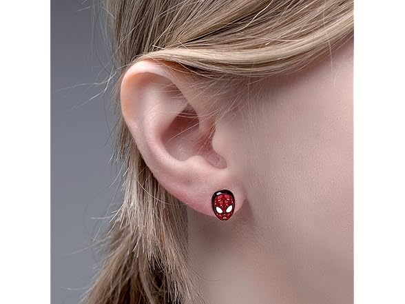 Marvel Girls Spider Man Face Stud Earrings