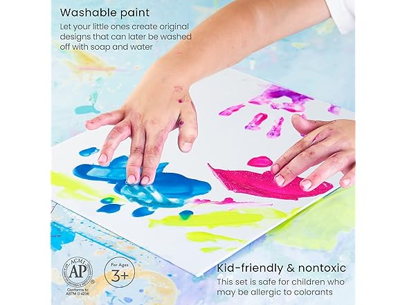 ARTEZA Kids Tempera Paint Set, 13.5 oz