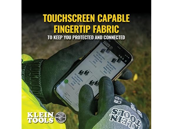 KLEIN TOOLS Klein Tools Winter Work Gloves, Knit Dippe