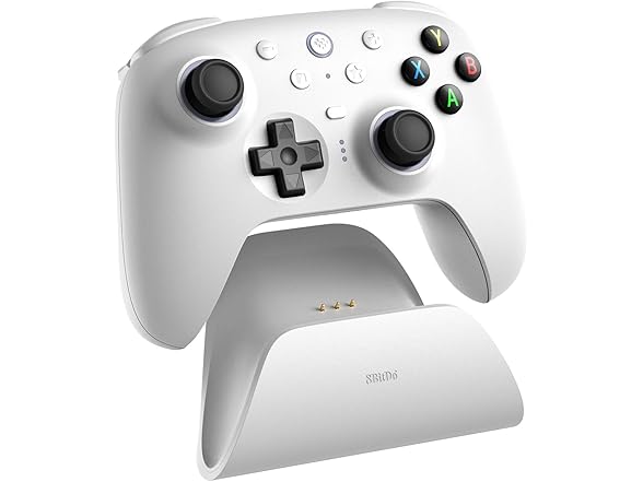 8BitDo Ultimate 2 Wireless Controller for Windows PC, Apple, Steam & Android, Gaming Controller with TMR Joysticks, Hall/Tactile Triggers, Motion Control, RGB Fire Ring, 1000Hz Polling Rate, White (Open Box)