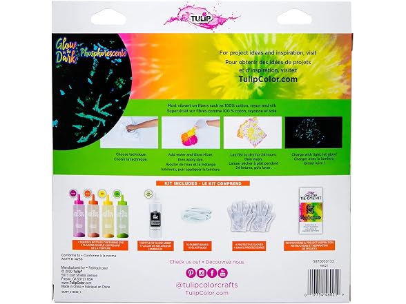 Tulip One-Step Tie-Dye Kit, Glow in the Dark Neon