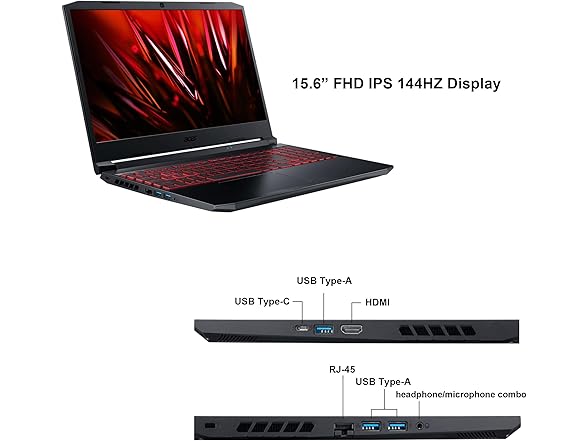 Acer Nitro 5, 15.6" FHD IPS 144Hz Display
