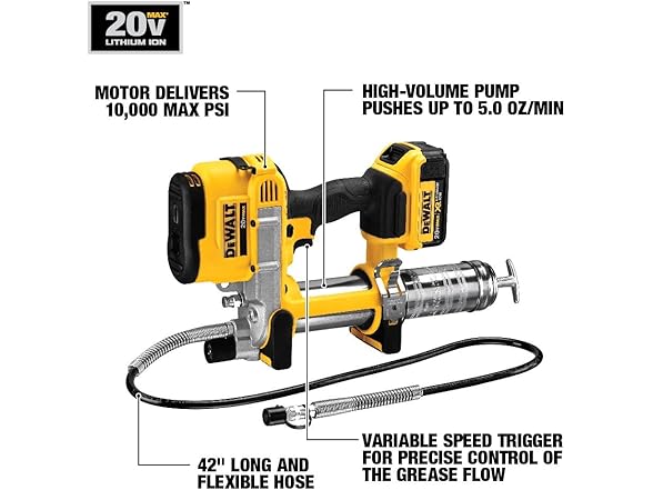 DEWALT DCGG571B 20V MAX Cordless Electric Grease Gun