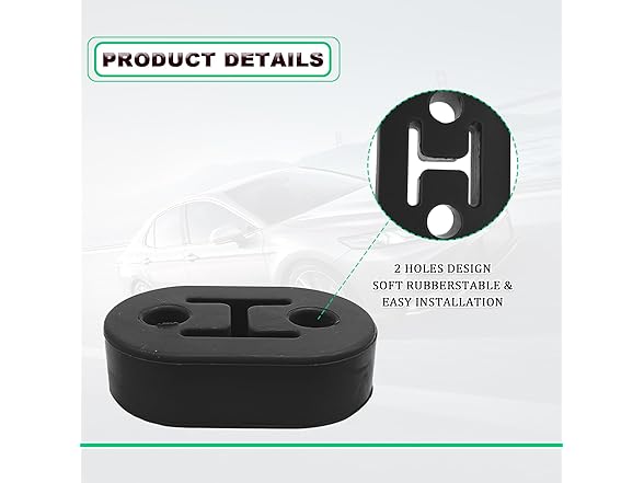 2pc Universal Rubber Exhaust Hanger