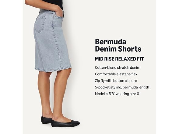 Amazon Essentials Women Relaxed-fit Long Shorts - Gallery 3