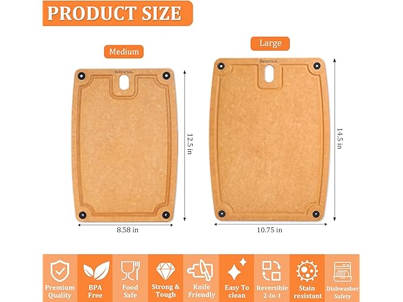 Barenthal 2PC Cutting Board Set