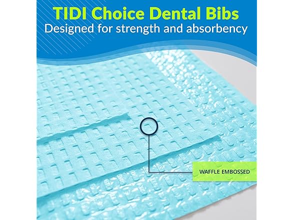TIDI Dental Bibs Blue 13x18" 125ct