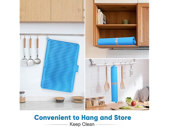 Dish Drying Mat Blue