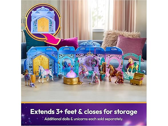 Unicorn Academy, Starglow Light-up Fountain & Stable Playset