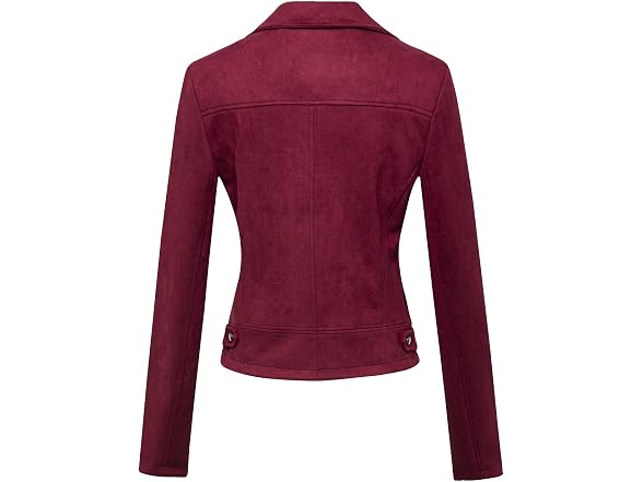 Chartou Women (L) Slim Notched Collar Faux Jacket
