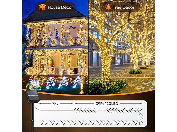 Brightever 2-Pack Solar String Lights Outdoor