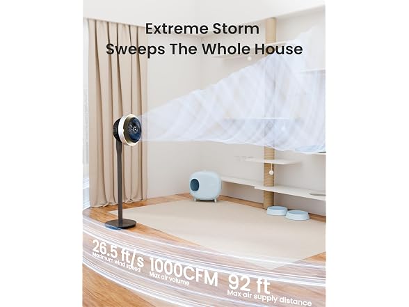 AIRMATE Standing Fan with Light