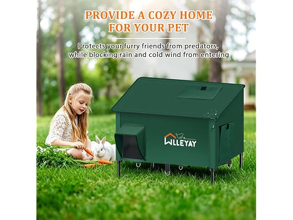 WLLEYAY Collapsible Heated Cat House