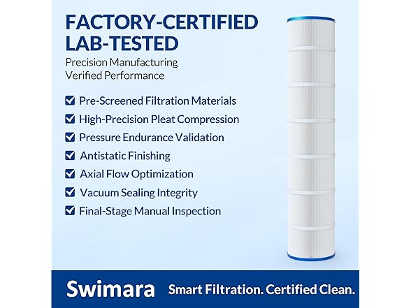 Swimara Upgraded 5oz C5030 Pool Filter Cartridges, Compatibl (Open Box)