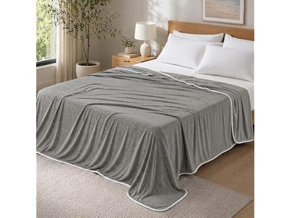 PHF Charcoal Grey Cooling Blanket Throw XL Size 50"x70"