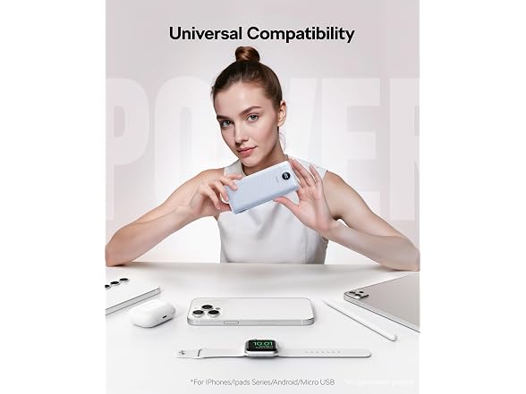 VEGER 10000mAh Power Bank w/Wall Plug