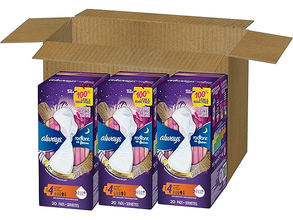 Always Radiant FlexFoam Pads Size 4 20 Count