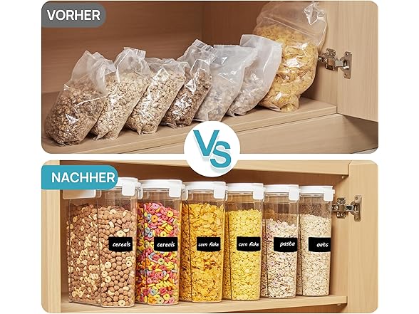 Vtopmart Airtight Cereal Container 3Pc Set