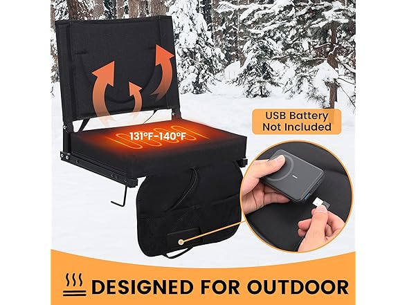 KROFEM Heated Stadium Seats | 1 & 2 Packs