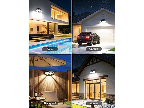Brightown 3 Pack Solar Flood Outdoor Lights