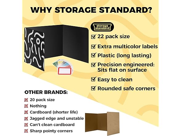 Standard 22-Pack Desk Dividers
