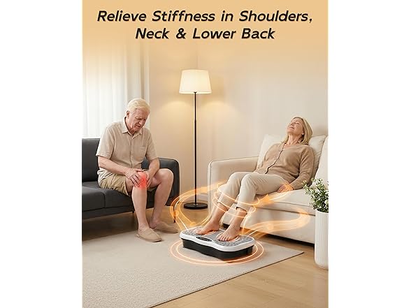 Vibration Plate Exercise Machine, 200 Speeds Vibrating Plate for Lymphatic Drainage, Vibrating Shaking Full Body Shaker Workout, Vibration Fitness Platform for Weight Loss, for Home, LightGray (Open Box)
