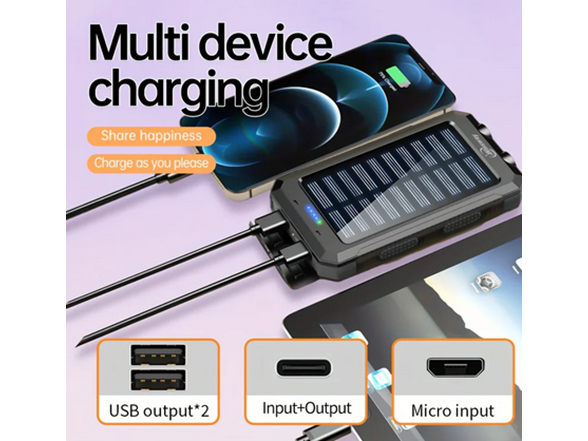 2-Pack 10,000mAh Portable Solar Charger